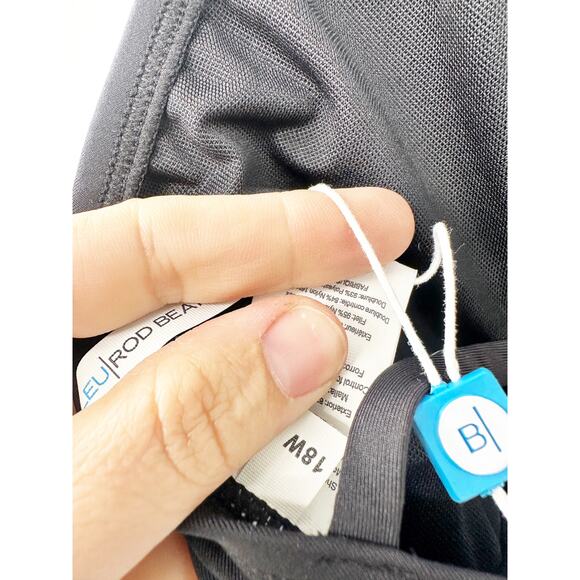 Bleu Rod Beattie Plus Size Don't Mesh With Me Cross Back Swim Dress 18W NEW - Picture 8 of 10